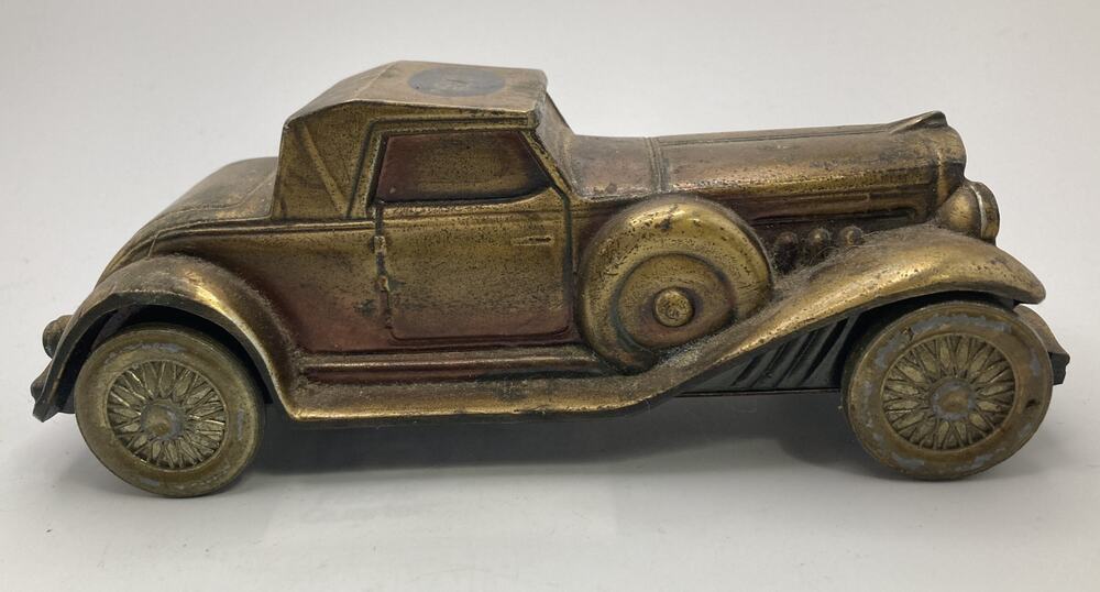 Indiana Bank 1930 Duesenberg Antique Auto Metal Car Coin Piggy Bank Vintage